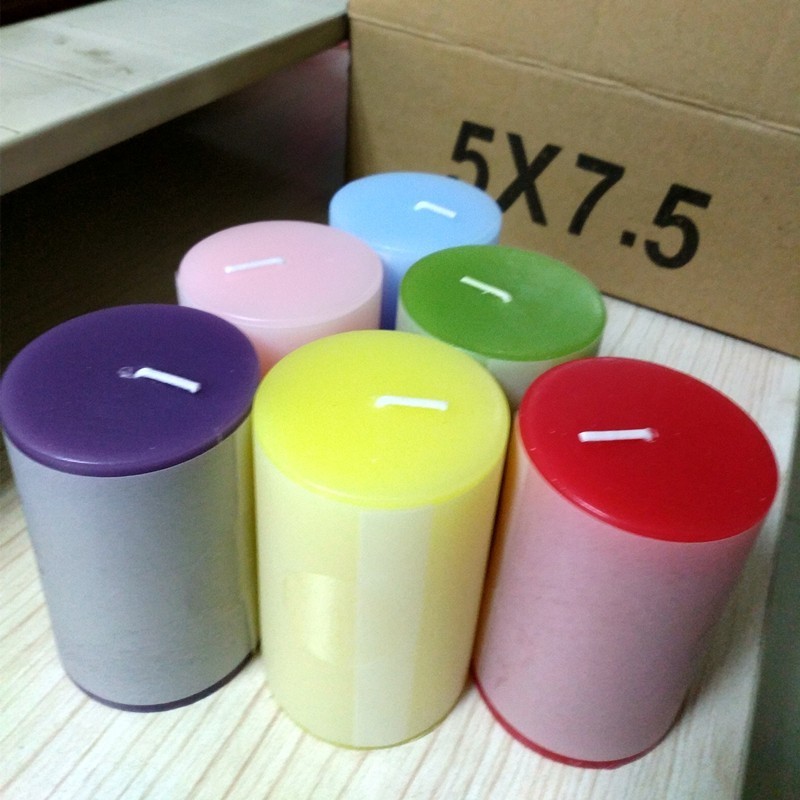 Gift and Craft Customized Pillar white wedding decor candle wholesale in bulk