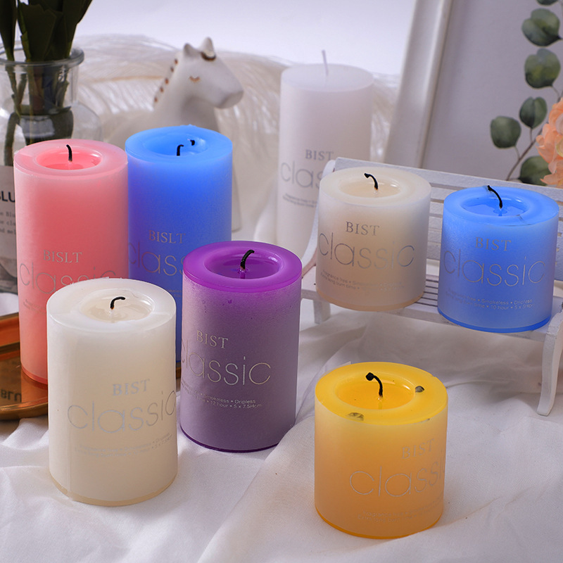 Home Hotels candle manufacturer velas Tasteless Smokeless Lighting pillar candles Column Wax Wedding Candle