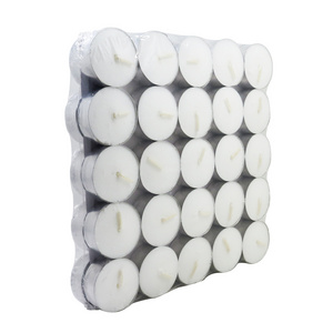 Wholesale Holiday Decor Dubai market bulk supply cheap white unscented tealight candles