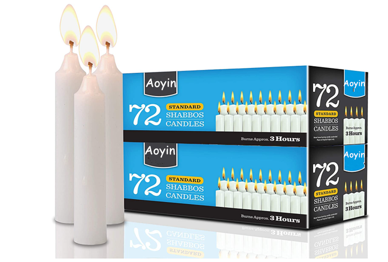 Taper Dinner Candles Traditional Shabbos White Candles Emergencies 5 Inch israel candles