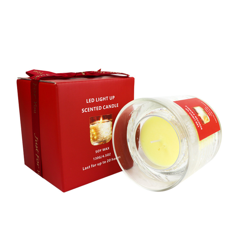 Wholesale Luxury Led Candles Decoration Light Up Luxury Aromatherapy Led Jelly Wax Soy Wax Scented Candle