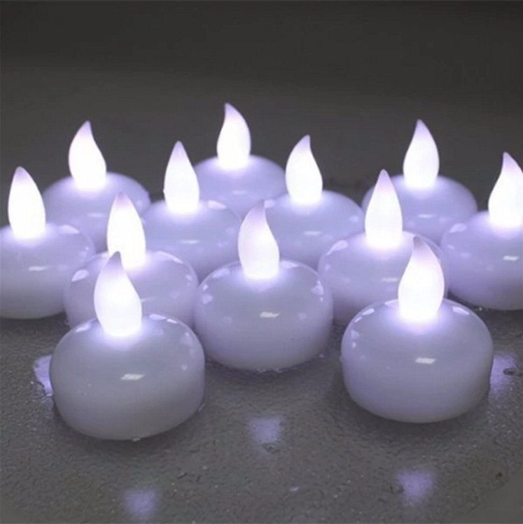 Dimmable water floating wax led tea light candle