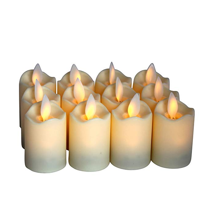 Wholesale  LED moving flameless wick candle for home decor