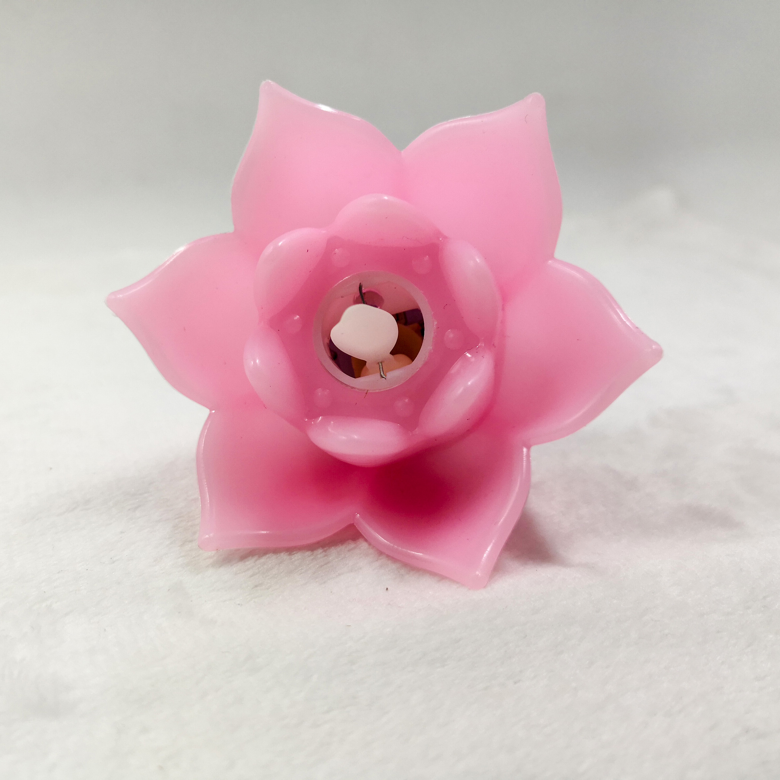 Hot sale LED lotus candle battery operated pink LED flower candle for birthday decorative