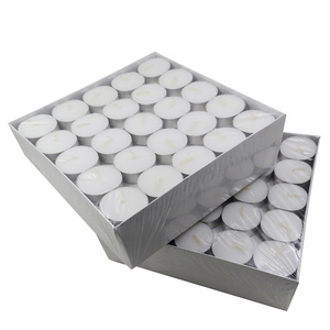 candle factory 100pack 4hours 6hrs 8hrs Burning time Pressed tea light wax candles white tealight candle