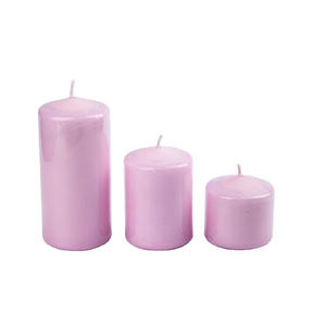 Custom Birthday Wedding Candles Pillar Candle Wholesale Bulk Ivory White Pillar Wax Candles