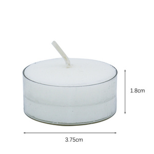 Wholesale transparent plastic cup tea candle light 8 hours for Christmas decoration