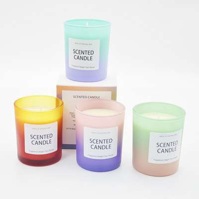 Wholesale New Handmade candle colorful cup Type Factory Directly Wholesale Luxury Design Scented Candles