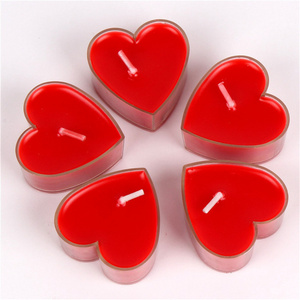 Heart shaped tealight candle new design scented soy wax candle smokeless for home decoration