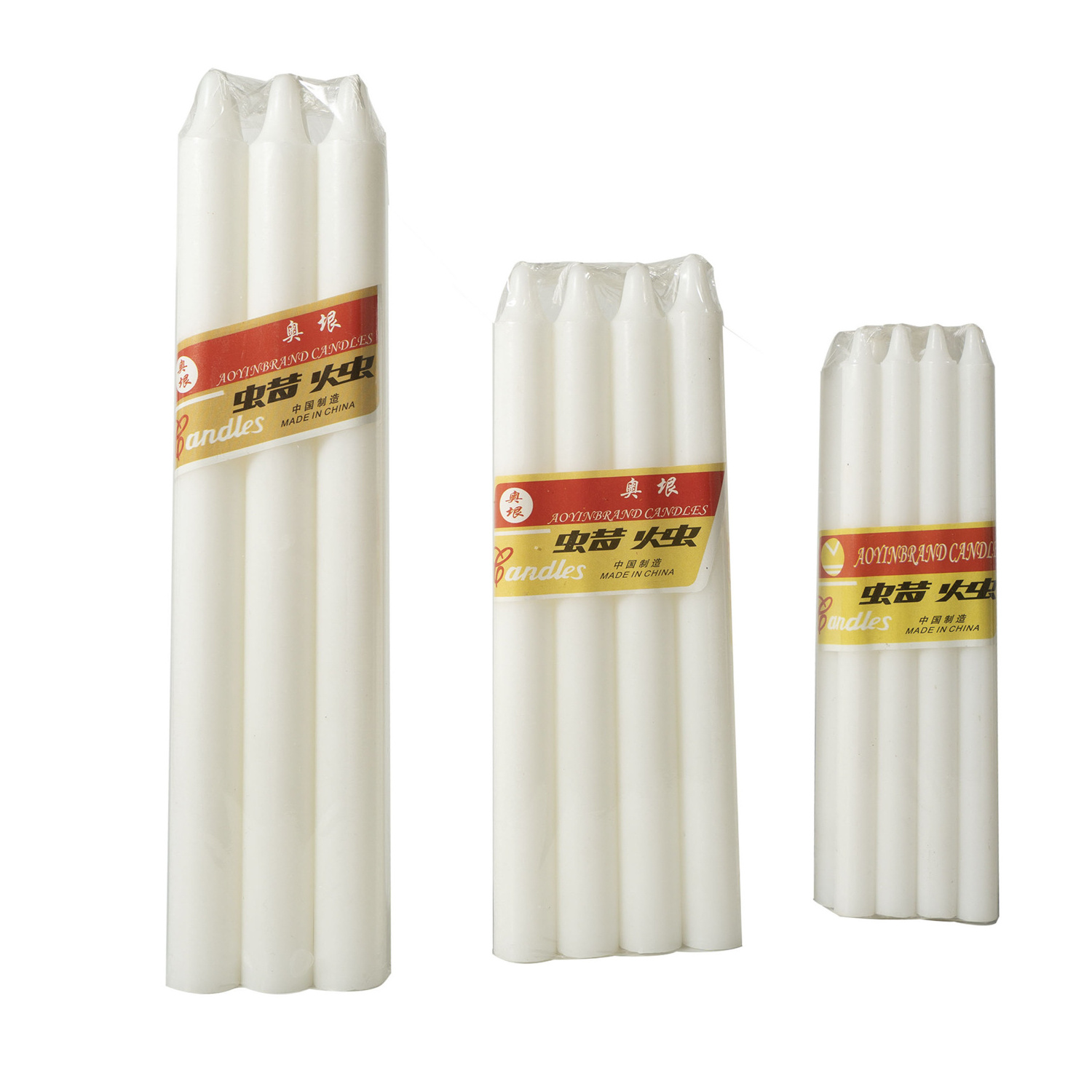 White and Colorful Dinner Taper Candles Cheap 22g Paraffin White Stick Candles Church