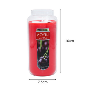 Aoyin Candle Factory Red Soy Wax Candles Scented Glass Jar Candles with Your Brand Name