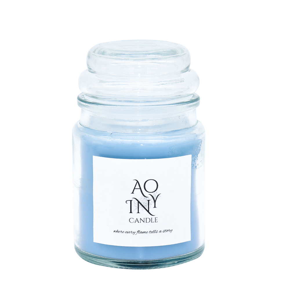 wholesale glass jar candle manufacturer AOYIN style aromatherapy soy wax fragrance scented candle in bulk