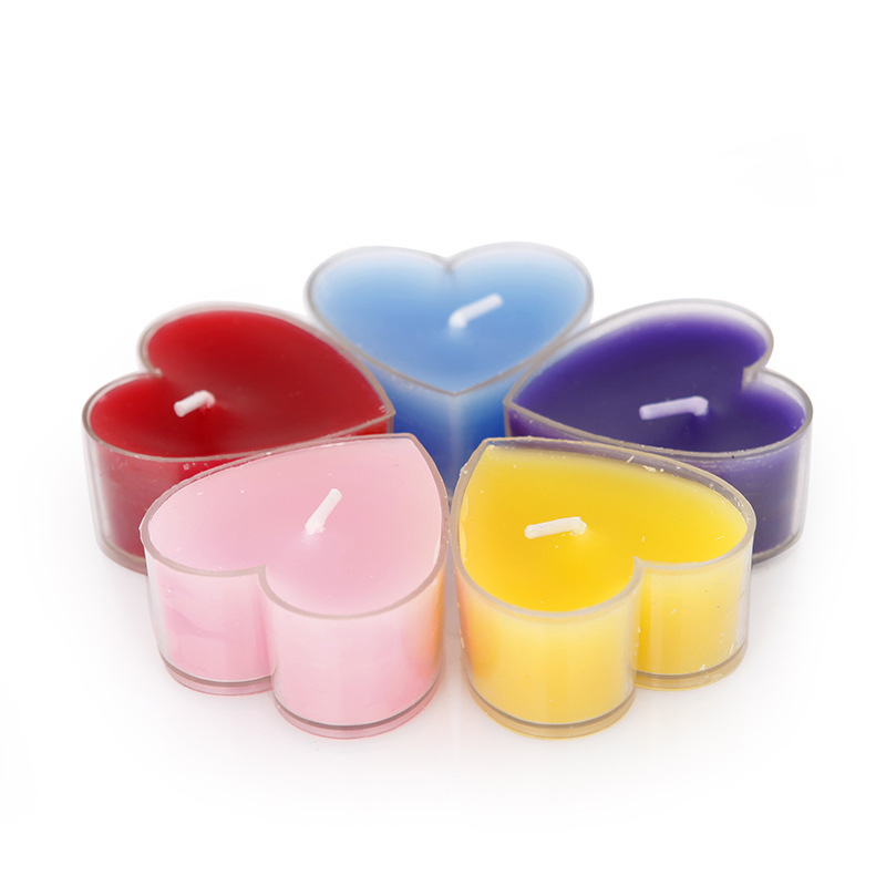 Heart shaped tealight candle new design scented soy wax candle smokeless for home decoration