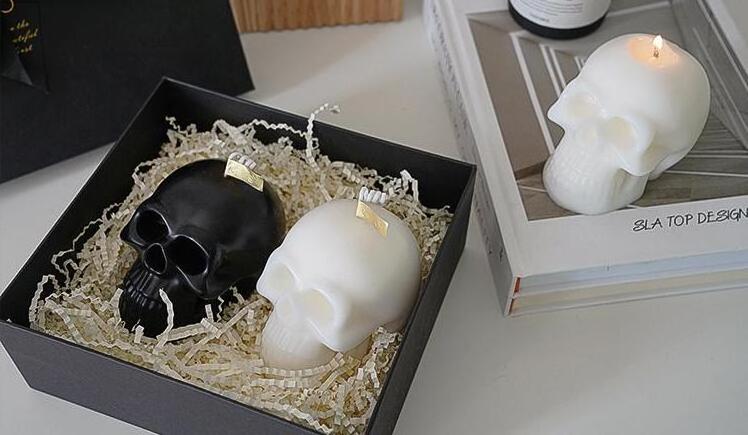 Hallows' Day wholesale paraffin wax dead human skeleton candle for promotion decoration memorial