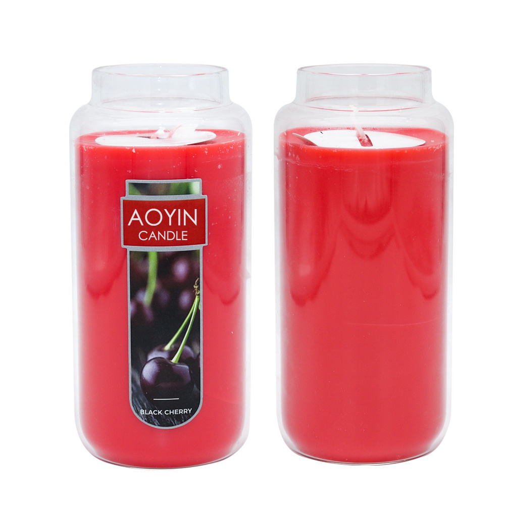 Aoyin Candle Factory Red Soy Wax Candles Scented Glass Jar Candles with Your Brand Name