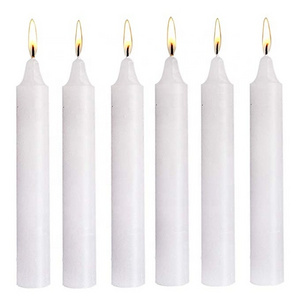 Candle Factory Hot Sell Nigeria Household  White Pure Paraffin Wax  Candles with Cellophane Paper