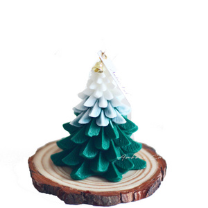 Hot Sales colors christmas tree candles art holiday home decor candles