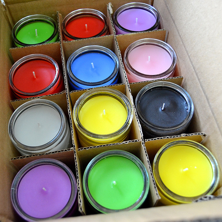 Colored Wax Spiritual Purposes 7 Day Glass Prayer Candles