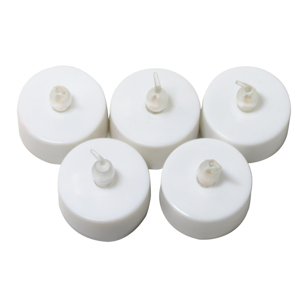 Battery White Tealight candles Yellow Flicker Flameless LED Round Small Electric Candles