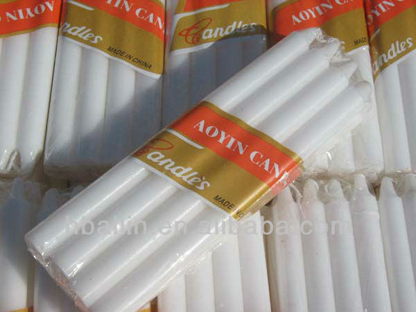 shipping to Nigeria 30 pack and 65 pack per carton white candles from factory with wholesale price