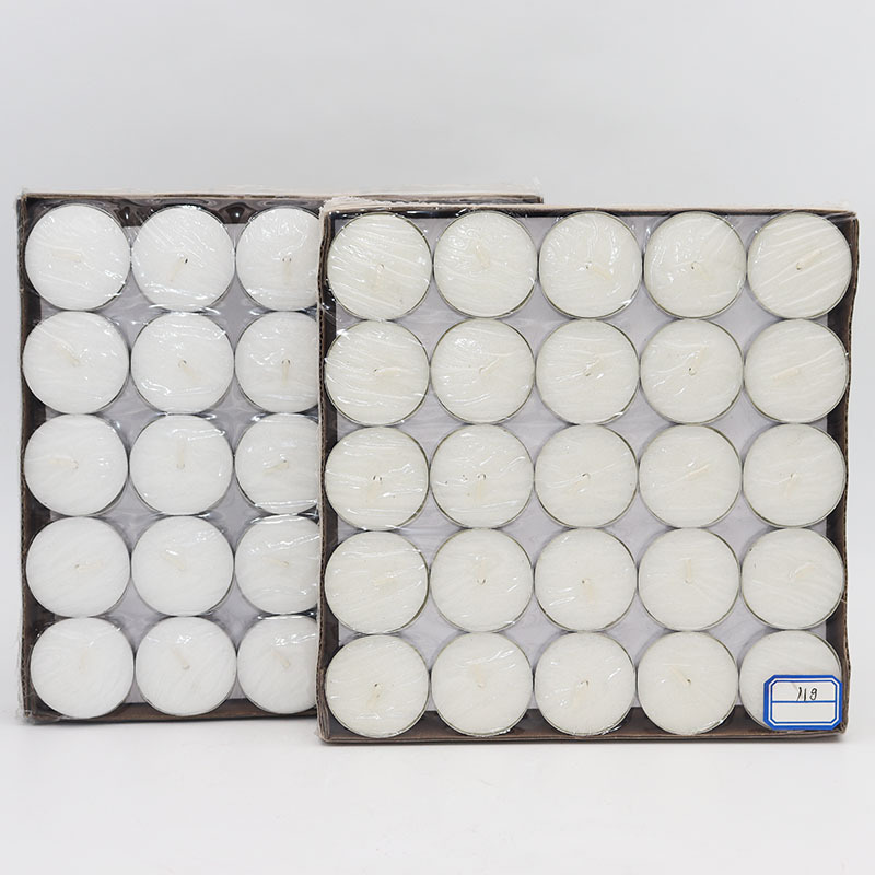 50Pcs tea Lights Candles in Bulk 4 Hour Smokeless Unscented mini Tea Candles for Votive Candle Holders