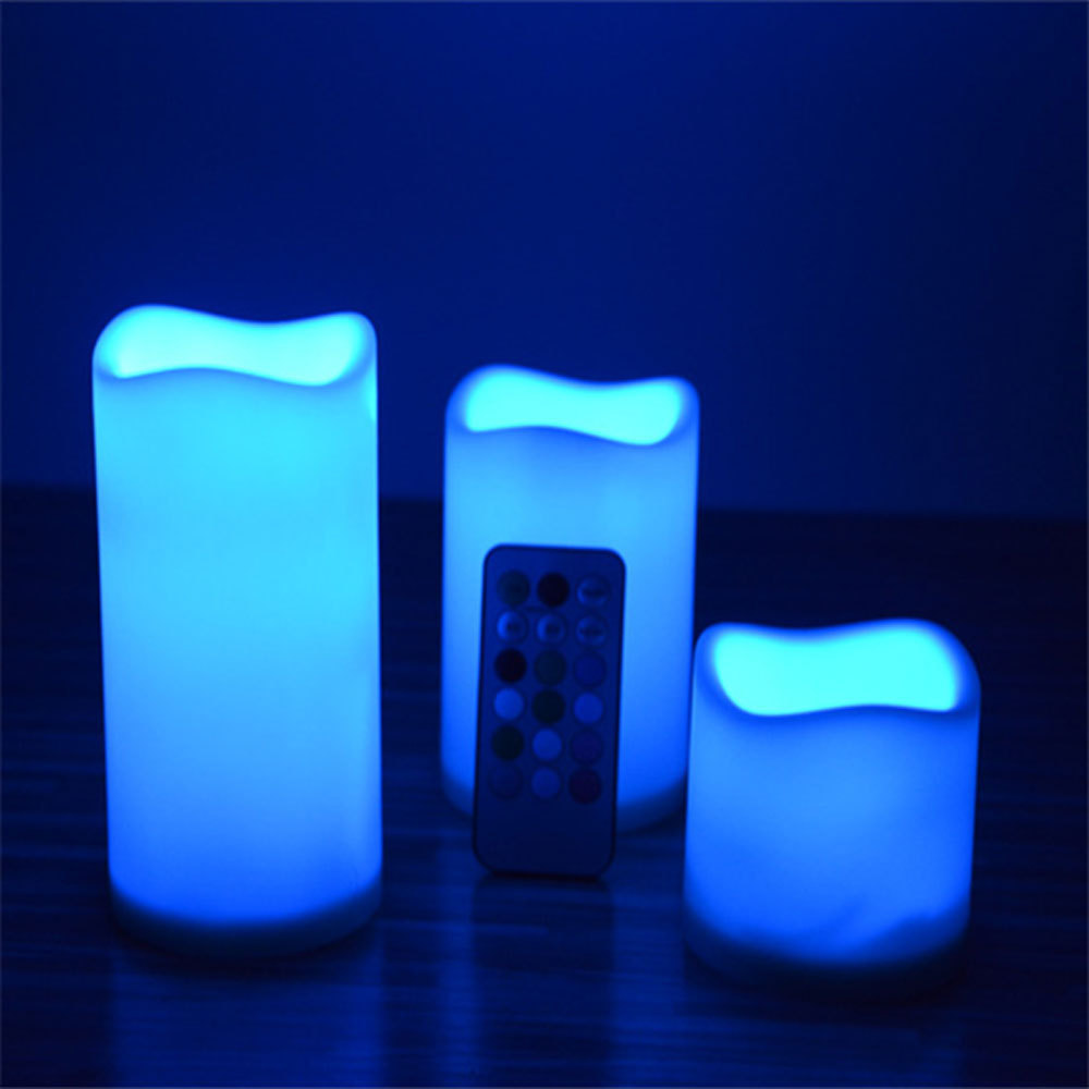 Christmas Home Decor Rechargeable Electrical Flameless Flickering Led Candles with Remote Timer