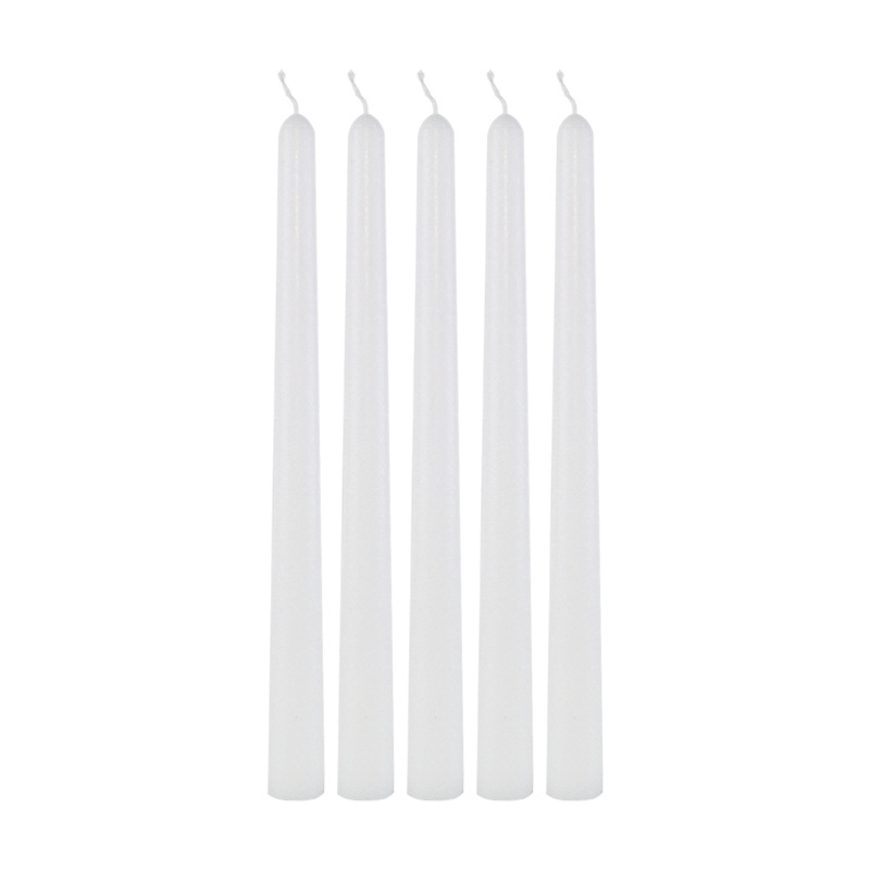 12 Pack Tall Taper Candles 10 Inch White non drip  Unscented Dinner Candle 8hrs burning time