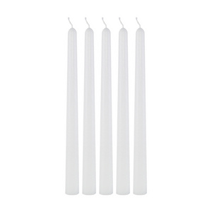 12 Pack Tall Taper Candles 10 Inch White non drip  Unscented Dinner Candle 8hrs burning time