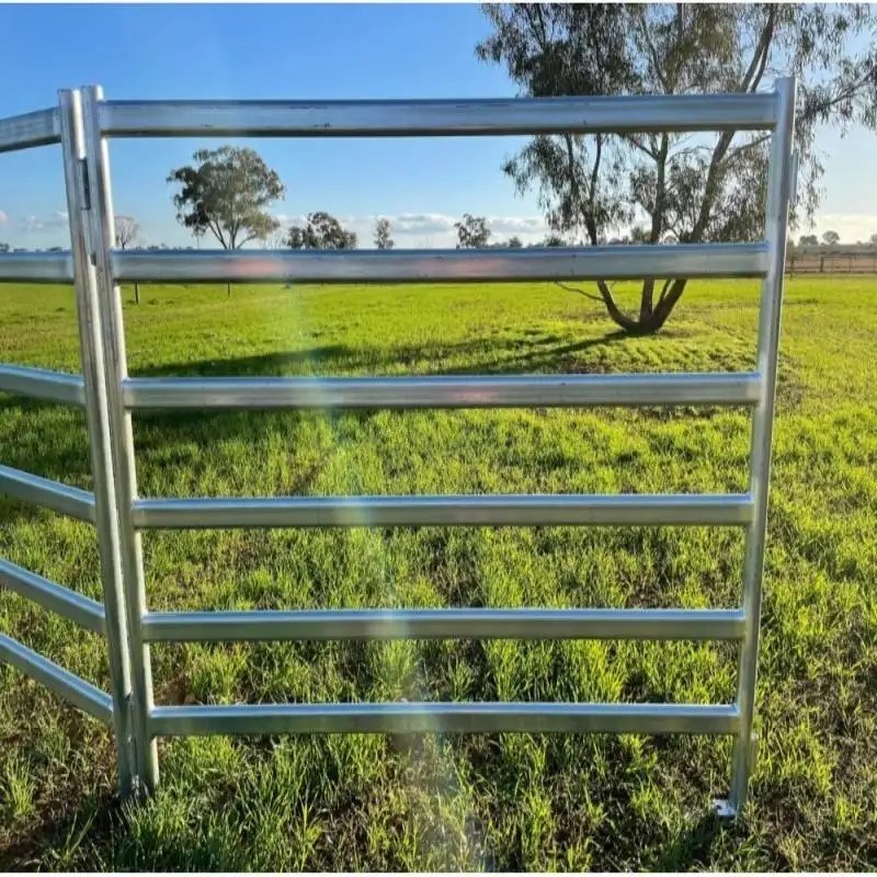 Galvanized 12ft heavy duty used metal horse fence panels/Round pen panels Livestock Cattle Panels/Horse Corral panels