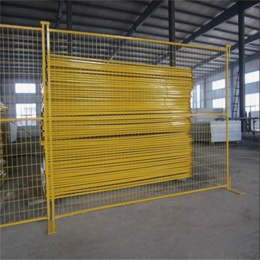 Construction Outdoor Portable Removable Canada Temporary Galvanized Metal Fence Panel With Metal Base Foot