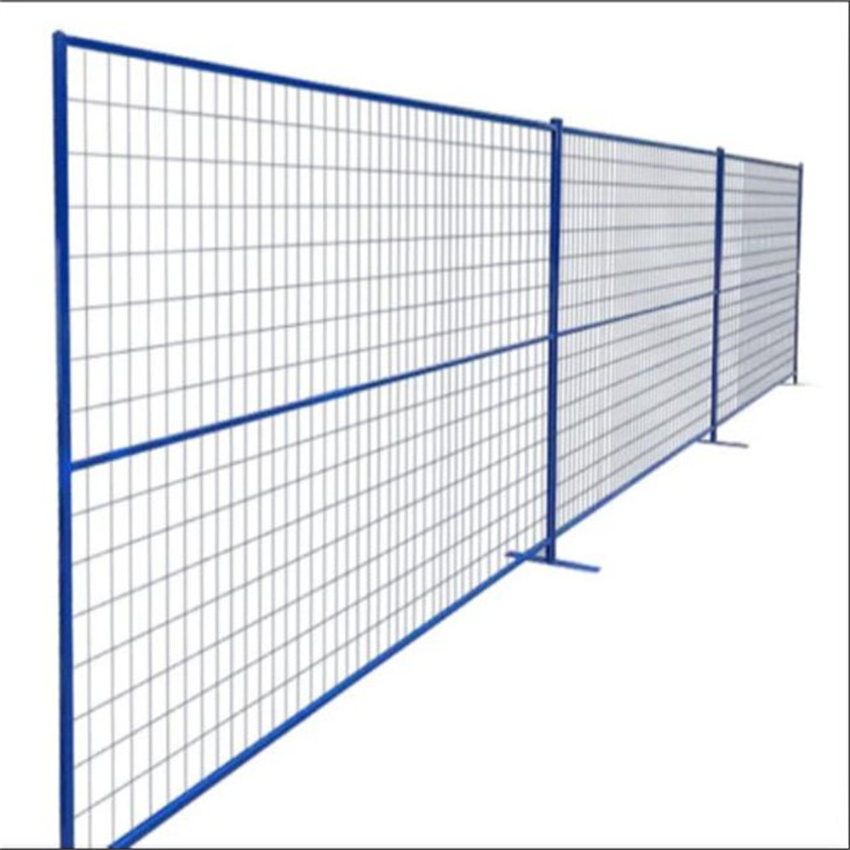 Construction Outdoor Portable Removable Canada Temporary Galvanized Metal Fence Panel With Metal Base Foot