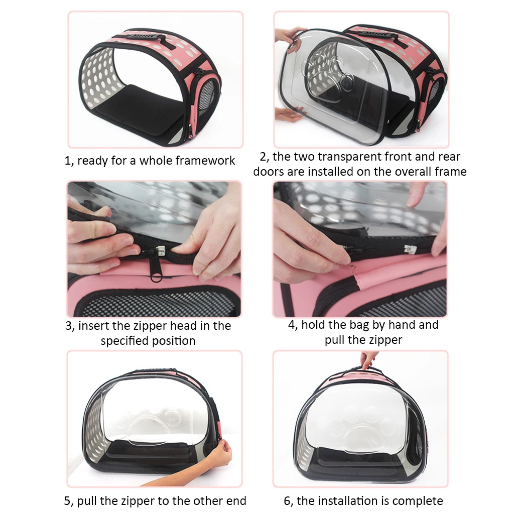 Commercial Outdoor travel wear-resistant breathable mesh design Portable Pet Dog cat Carrier Bag for Cats Dogs Transportation