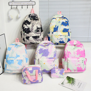 Fashion graffiti Outdoor bento box Boys and girls travel bags shoulder handbags 3 sets school student backpacks