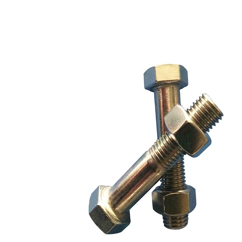 Chinese Factory Price Fastener Hardware Grade 8.8 Stainless Steel Carbon Steel DIN931 DIN933 Hex Head Nut and Bolt