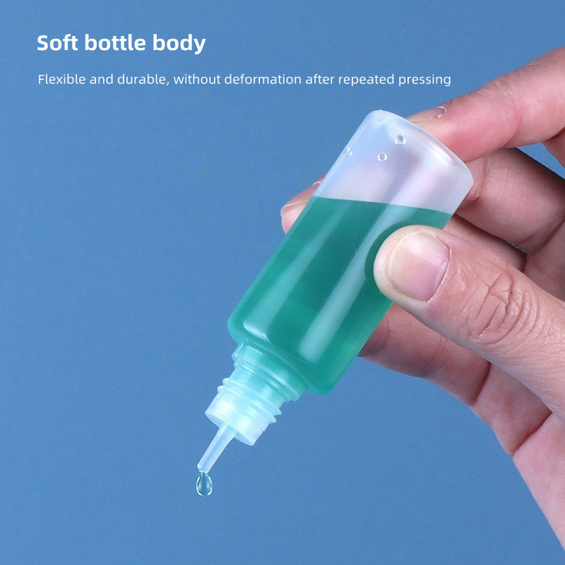 Free Samples Plastic PE Mini Small Paint Glue Dropper Bottle 10ml Oil Liquids Squeeze Bottle With Childproof Cap For Tattoo Ink