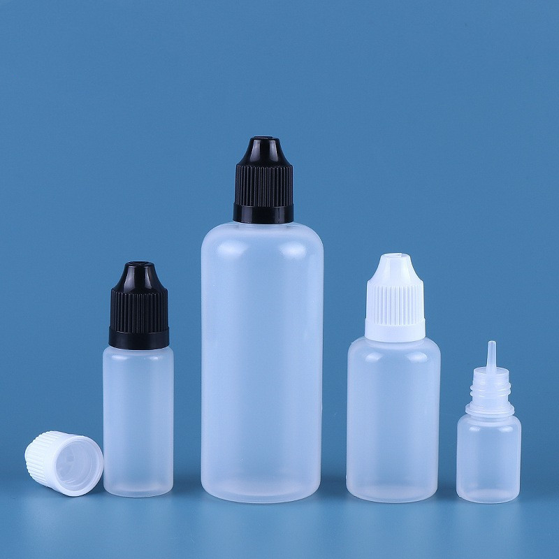 Free Samples Plastic PE Mini Small Paint Glue Dropper Bottle 10ml Oil Liquids Squeeze Bottle With Childproof Cap For Tattoo Ink