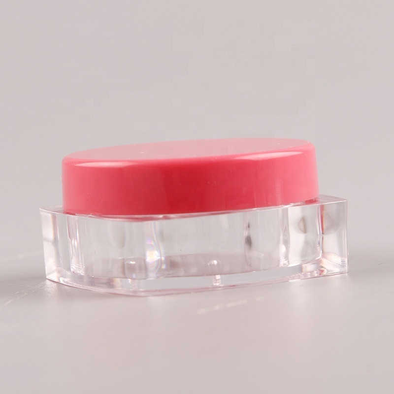 Mini Plastic Empty Refillable Cosmetic Facial Cream Face Lotion Jar Container Pot With Lid