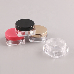 Mini Plastic Empty Refillable Cosmetic Facial Cream Face Lotion Jar Container Pot With Lid