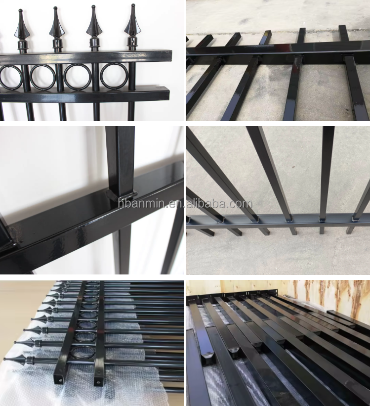 Wholesale removable wrought iron fence iron fence panels wrought black wrought iron fence