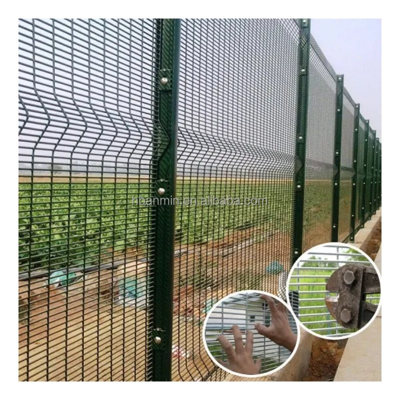 Hot sale unclimbable mesh fence panels anti climb fence hot-dipped galvanized 358 security fence