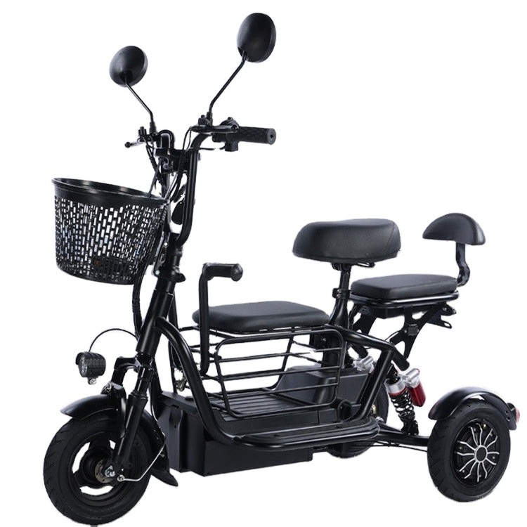 Tricycle Folding Foldable Motor Travel Adult Handicap 3 Three Wheel Mobility Disabled Electric Handicapped Scooters for sale