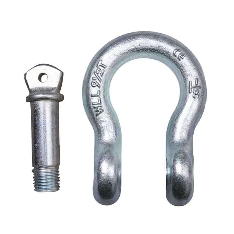 High Quality hardware products d bow shackle fob key ring spring double g209 hitch shackle