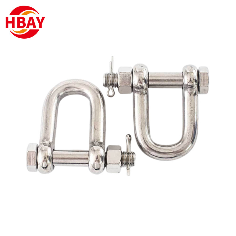 Good Quality Galvanized Rigging Hardware Screw Pin Anchor D Shackle rigging shackle bow shackle