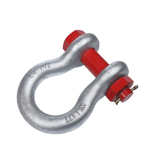 Drop Forged Alloy Steel US Standard G2130 Bolt Type Anchor Bow Shackle electrical shackles