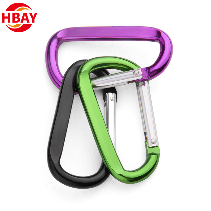 Lightweight Heavy Duty Carabiner Clips Aluminium Wiregate Caribeaners for Hammocks Camping Key Chains Outdoor and Gym