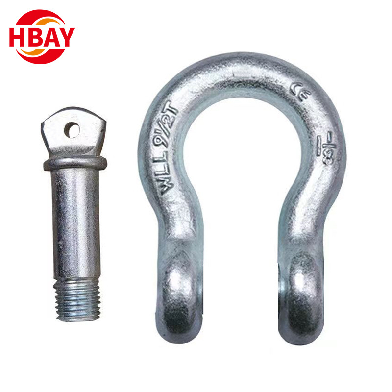 Bow shape shackle Lifting Accessories Sling Rigging Hardware High Tensile Anchor Bow Screw Pin Shackle G209