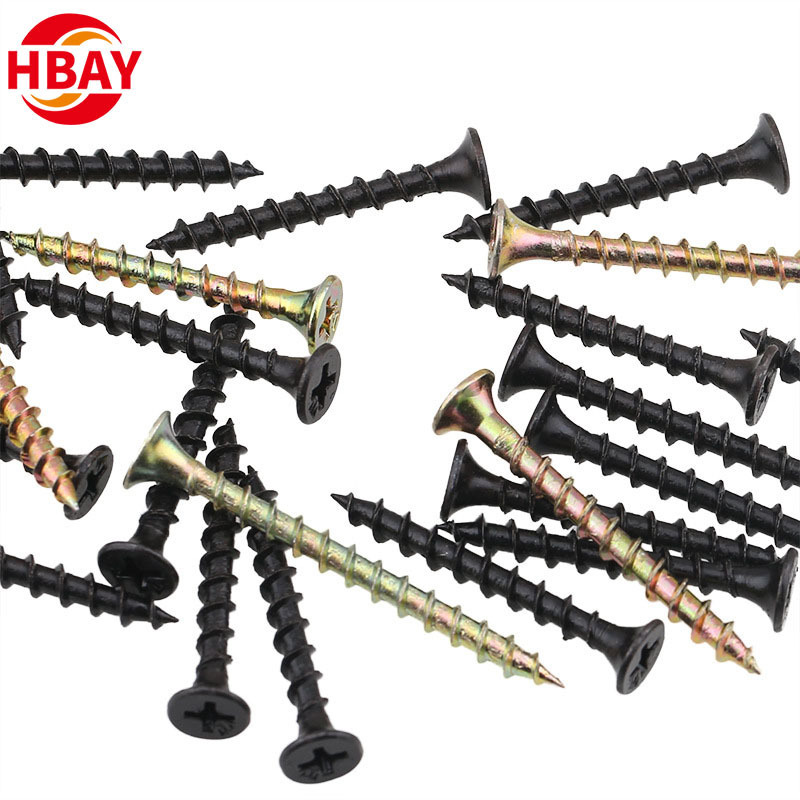 Factory Black Phosphate Carbon Steel Wood Screws drywall screw gypsum board screws for wood