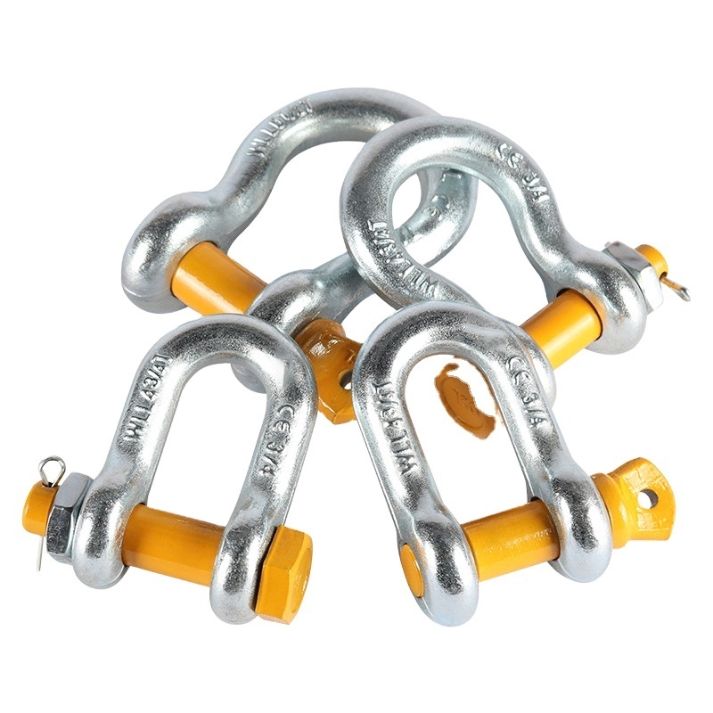 Good Quality Galvanized Rigging Hardware Screw Pin Anchor D Shackle rigging shackle bow shackle