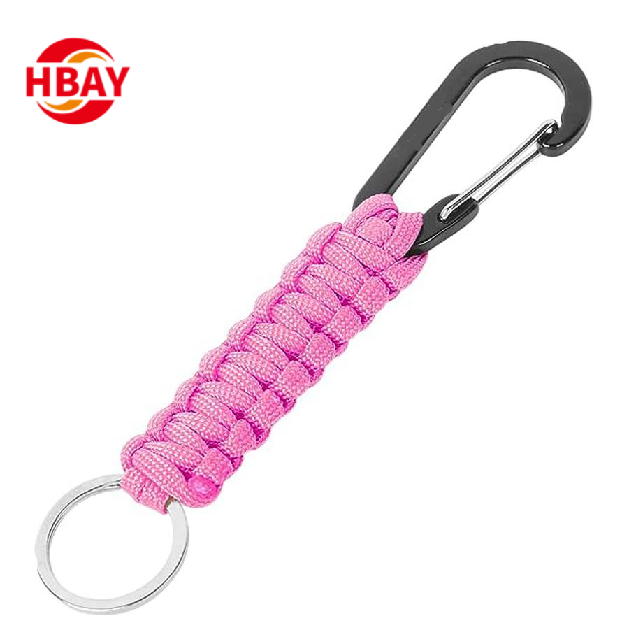 Hand-woven Parachute Portable Key Chain Outdoor Sports Camping Anti-loss Removable Rope Hook