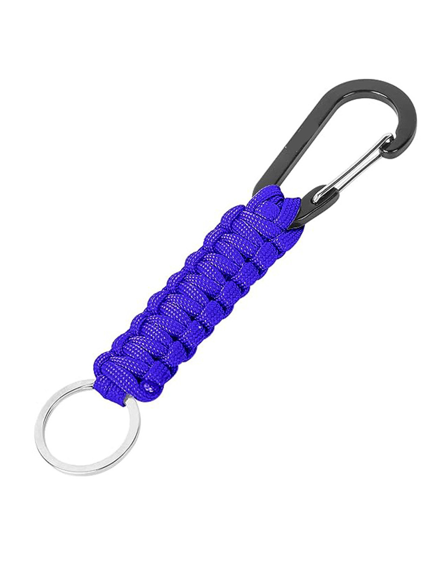 Hand-woven Parachute Portable Key Chain Outdoor Sports Camping Anti-loss Removable Rope Hook